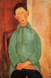 Modigliani-"boy un a blue shirt"