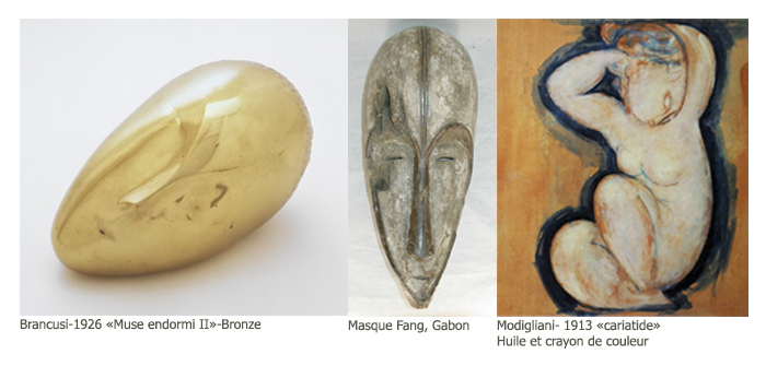 Brancusi-masque africain-Modigliani