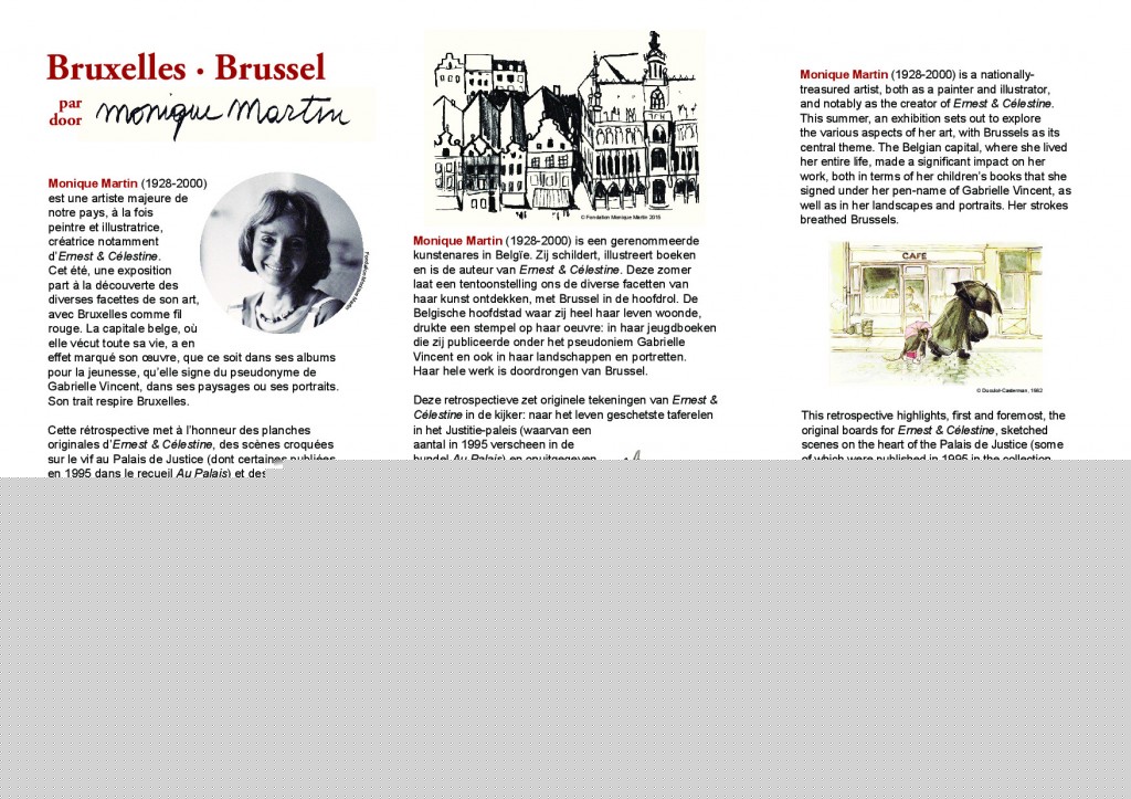 Dépliant expo Bruxelles par Monique Martin